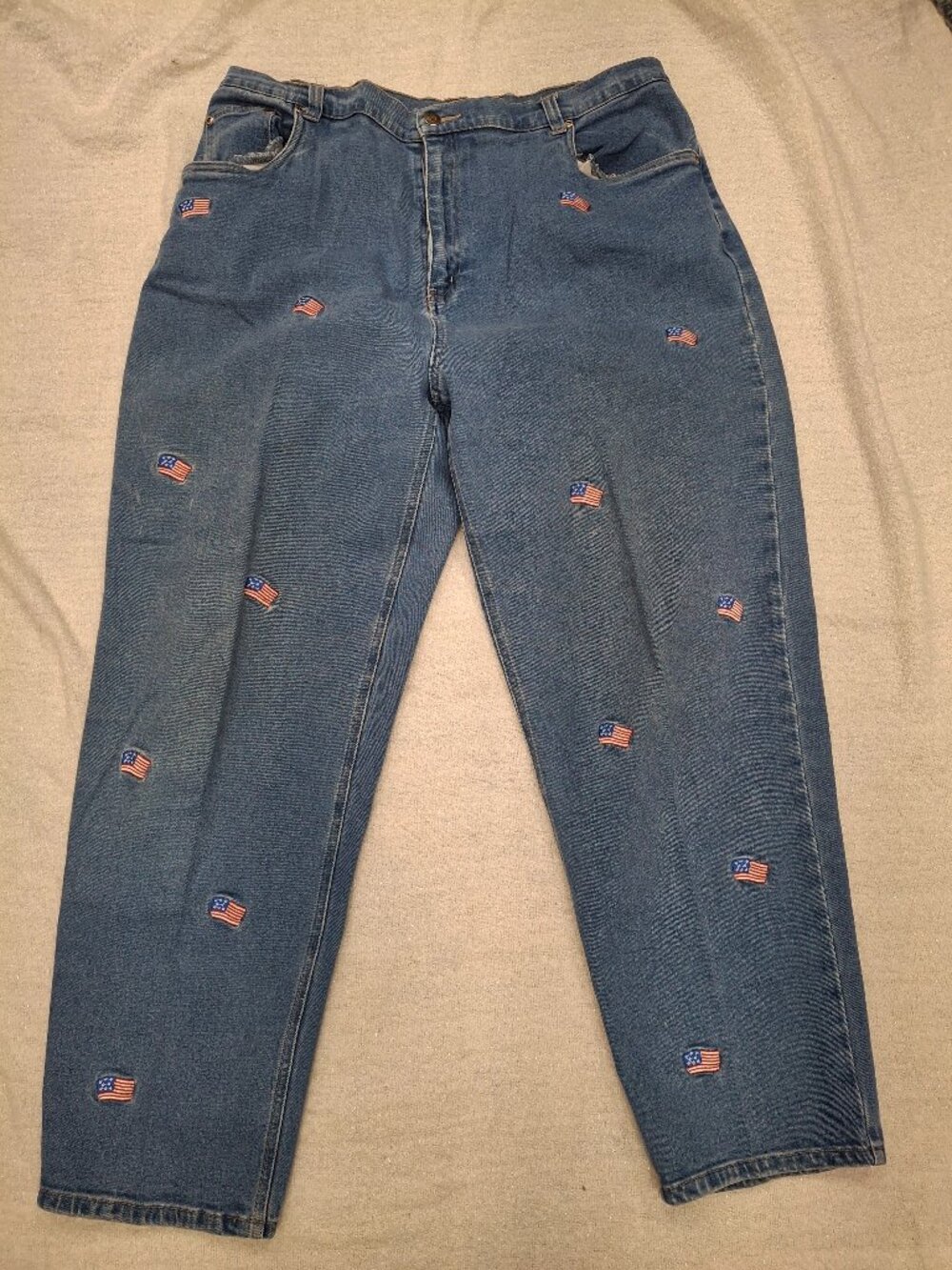 Quaker Factory American Flag Jeans - Size 20W
